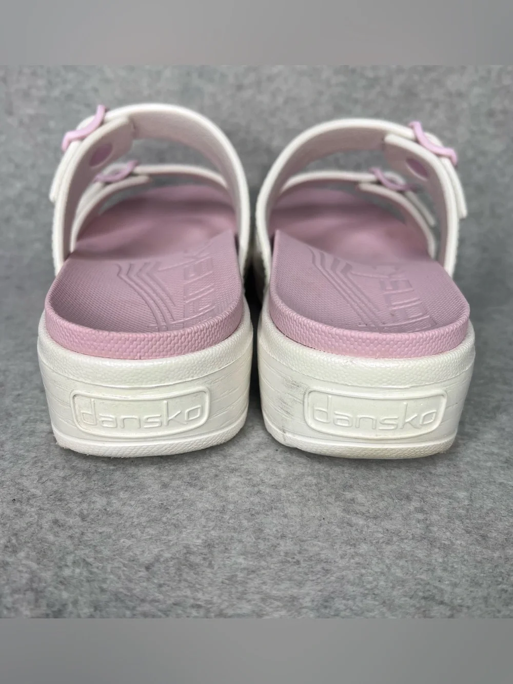 Dansko Kandi Buckled Slide Platform Sandal Pearl Iridescent Size EU41 US 10.5/11